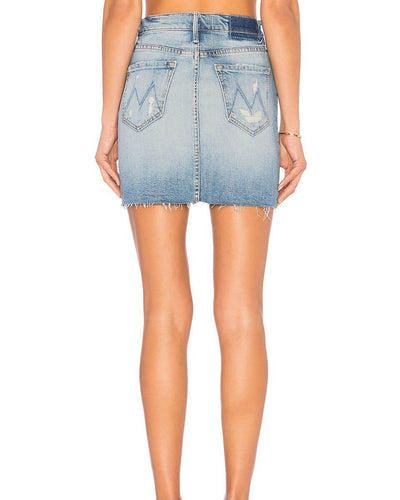 Mother Clothing Small | 26 "The Sacred Slit Mini Denim Skirt"