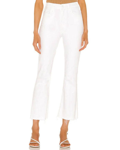 Mother Clothing Small | US 26 White "The Insider Crop Step Fray" Jeans