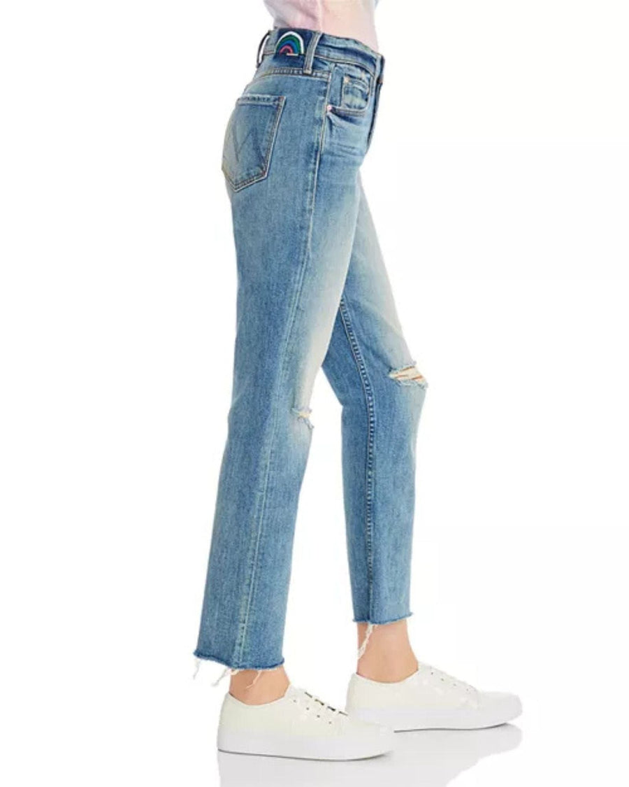 Mother Clothing XS | US 24 The Tomcat Ankle Fray Straight-Leg Jeans The Last Supper Destroyed