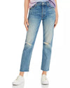 Mother Clothing XS | US 24 The Tomcat Ankle Fray Straight-Leg Jeans The Last Supper Destroyed