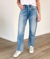 Moussy Vintage Clothing Small | US 27 Distressed High-Waisted Stovepipe Jeans