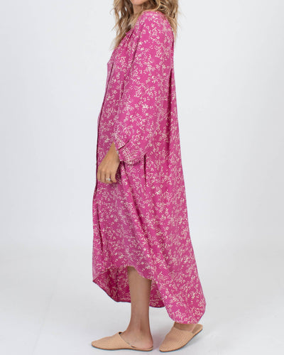 Natalie Martin Clothing Medium "Alex" Dress in Geranium Pink Print