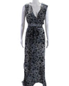 Natalie Martin Clothing Small Floral Silk Wrap Dress