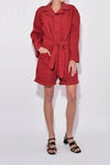 Nili Lotan Clothing Small "Sunkissed Red" Romper