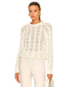 Nili Lotan Clothing XS Cable Stitch Sweater in Ivory