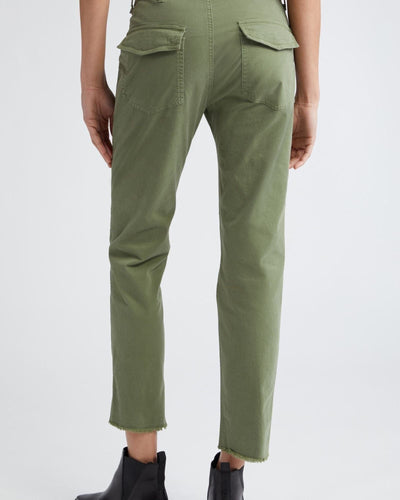 Nili Lotan Clothing XS | US 0 "Jenna" Raw Hem Crop Cotton Stretch Twill Pants