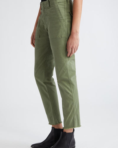 Nili Lotan Clothing XS | US 0 "Jenna" Raw Hem Crop Cotton Stretch Twill Pants