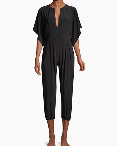 NORMA KAMALI Clothing XXS Rectangle Jog Stretch Cape-Sleeve Jumpsuit