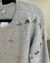 One Grey Day Clothing Small Distressed Wool Sweater