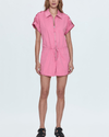 Pistola Clothing XS Meg Zip Front Romper-Flamingo