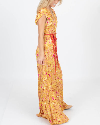 Yellow Floral Maxi Dress