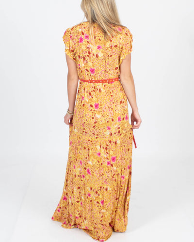 Yellow Floral Maxi Dress