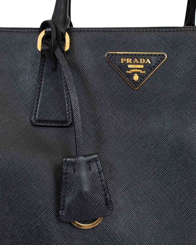 Prada Bags One Size Large Saffiano Luxe Double Zip Galleria Tote