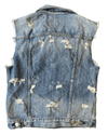 Rag & Bone Clothing Small Cropped Distressed Denim Vest