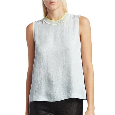 Rag & Bone Clothing Small Grey Ribbed Neck Tank Blouse