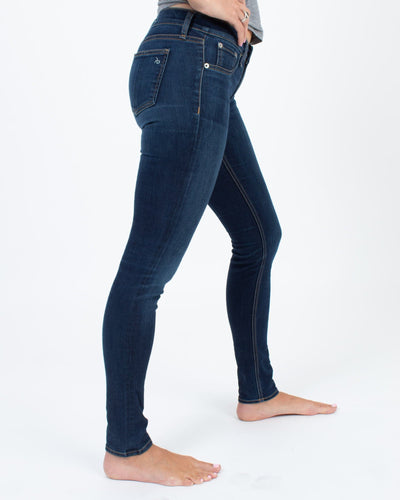 Rag & Bone Clothing Small | US 26 Indigo Mid-Rise Skinny Jeans