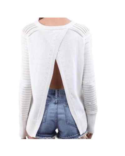 Rag & Bone Clothing XS Elsie Flyaway-Back Crewneck