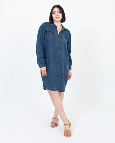 Rails Clothing Large Denim Button Down Dress