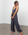 Rails Clothing Medium Rails Serena Striped Jumpsuit in Navy