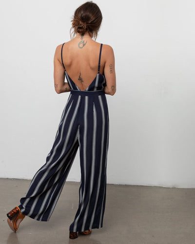 Rails Clothing Medium Rails Serena Striped Jumpsuit in Navy