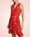 Rails Clothing Small "Madison" Scarlet Polka Dot Wrap Dress