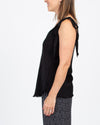 Raquel Allegra Clothing Small Black Satin Tie Tank