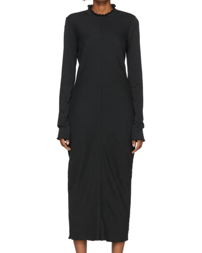 Raquel Allegra Clothing XS | US 0 Black Long Sleeve Fitted Dress