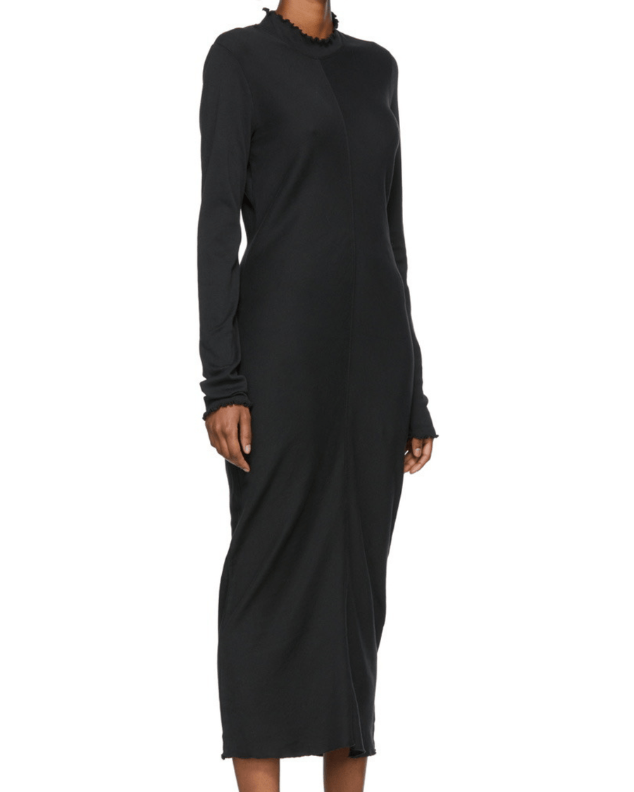 Raquel Allegra Clothing XS | US 0 Black Long Sleeve Fitted Dress