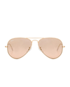 Ray-Ban Accessories One Size Aviator Gradient In Gold And Crystal Brown Pink Silver Mirror