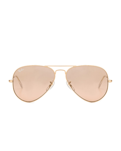 Ray-Ban Accessories One Size Aviator Gradient In Gold And Crystal Brown Pink Silver Mirror