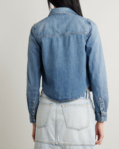 RE/DONE Clothing XS RE/DONE Cropped Denim Shirt