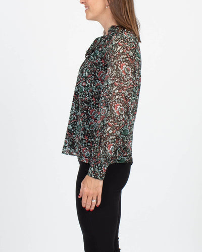 Rebecca Minkoff Clothing Small Midnight Floral Blouse