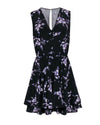 Rebecca Taylor Clothing Medium Black and Purple Silk Dress