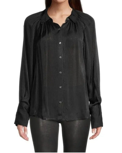 Rebecca Taylor Clothing Medium "Shadow" Striped Blouse