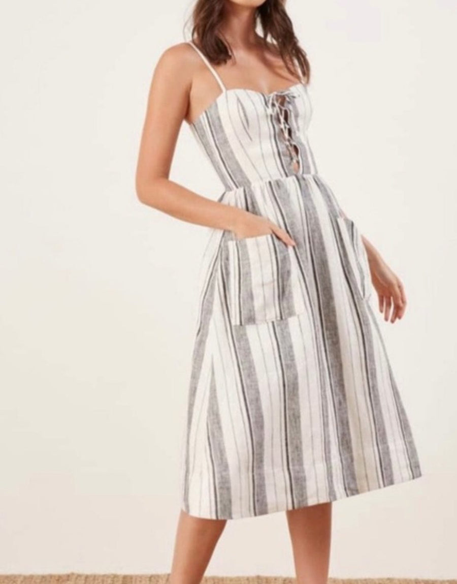 Reformation Clothing Small | US 4 "Ellen" Linen Midi Dress