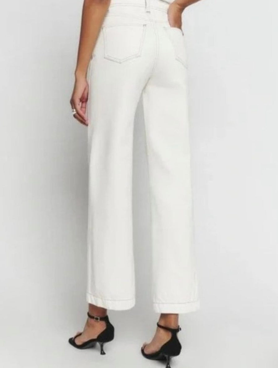 "Wilder" High Rise Wide Leg Cropped Jean