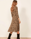 Reformation Clothing XS | US 0 "Alma" Leopard Animal Print Midi Dress