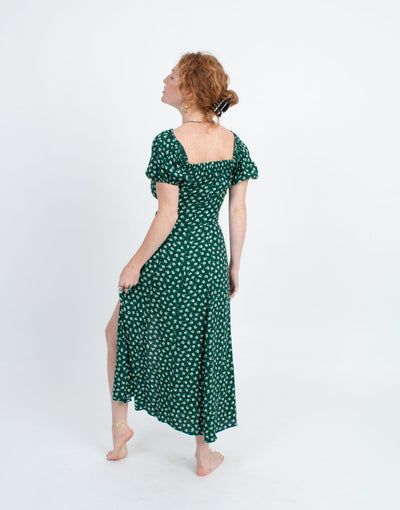 Reformation Clothing XS | US 2 Green Floral Dress