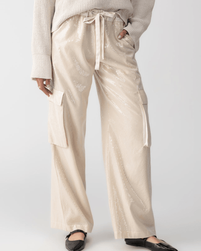 Sanctuary Clothing Medium Pull On Sequin Semi High Rise Cargo Pant