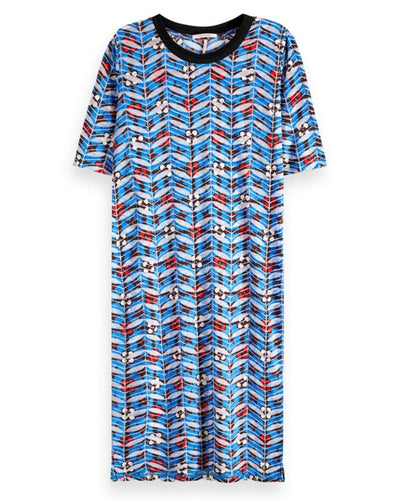 Scotch & Soda Clothing Small Printed T-Shirt Dress