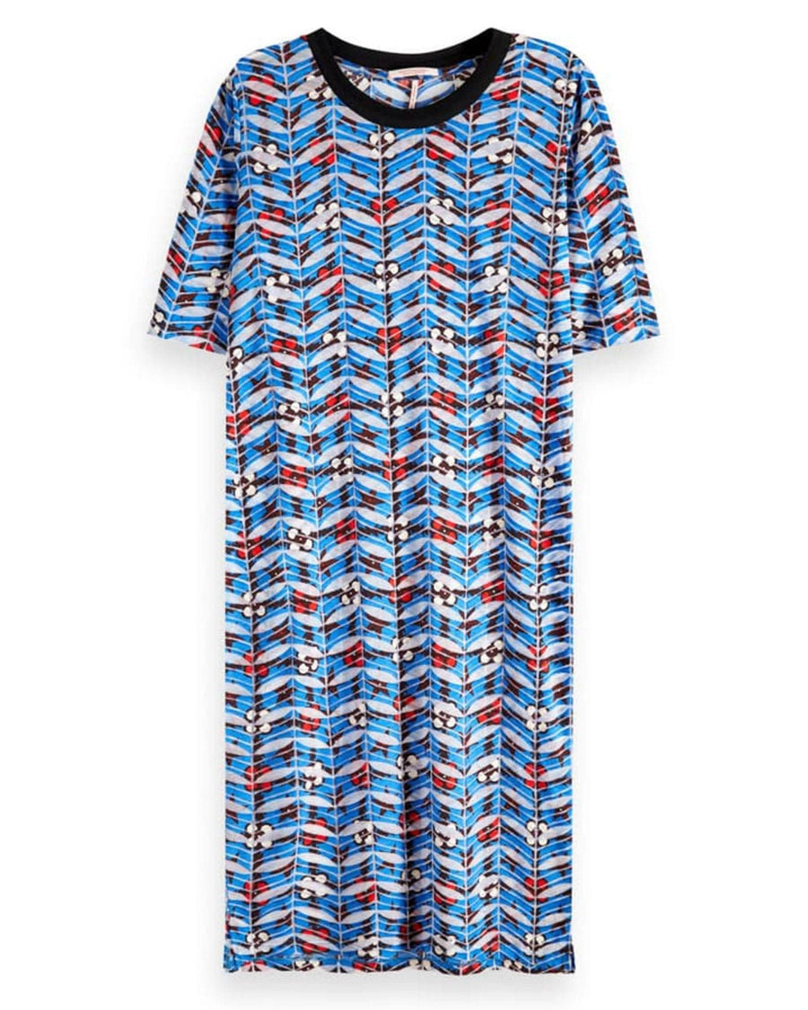 Scotch & Soda Clothing Small Printed T-Shirt Dress