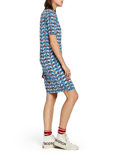 Scotch & Soda Clothing Small Printed T-Shirt Dress