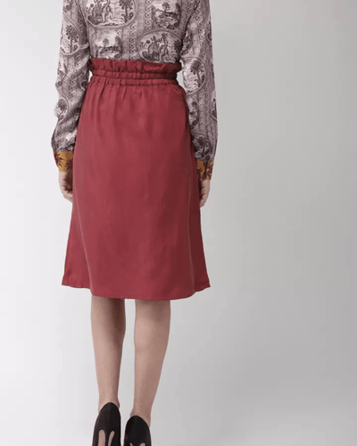 Scotch & Soda Clothing XS Burgundy A-Line Skirt