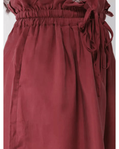 Scotch & Soda Clothing XS Burgundy A-Line Skirt