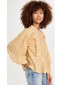 Sea New York Clothing Medium "Pascala Print Top" in Canary