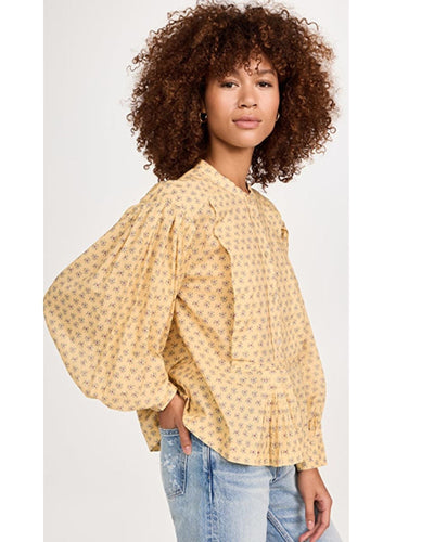 Sea New York Clothing Medium "Pascala Print Top" in Canary