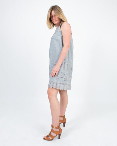 Sea New York Clothing Small | US 4 Grey Sleeveless Shift Dress