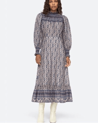 Sea New York Clothing Small | US 4 NY Puff Sleeve Midi Dress