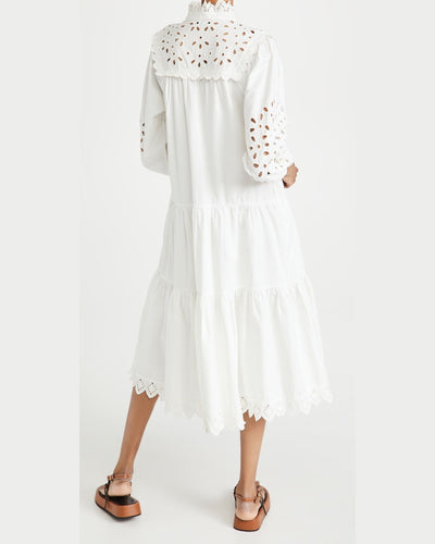 Sea New York Clothing XXS Hazel Eyelet Button Down Dress