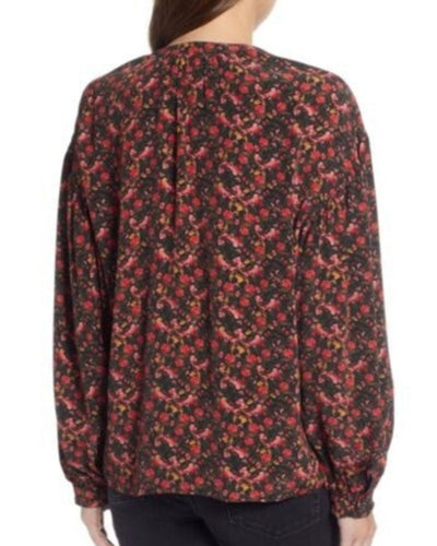 SOMETHING NAVY Clothing Medium Floral Blouse